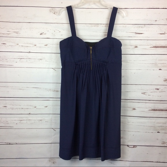 Jessica Simpson Zip Accent Navy Blue Dress, Sz 14 - Picture 7 of 8